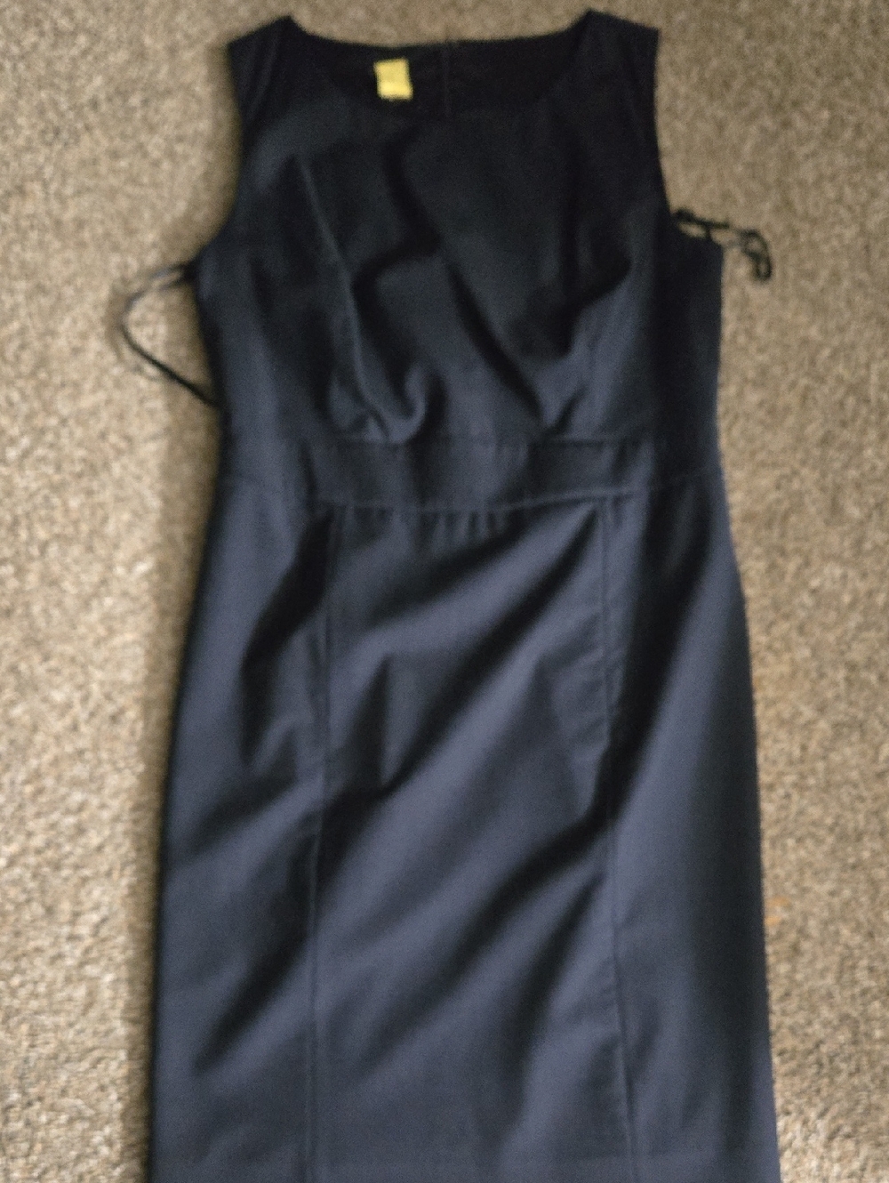 Talbots Navy Sleeveless Midi Sheath Dress